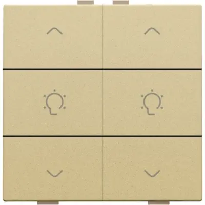 Niko dimbediening 2-voudig met symbool voor Niko Home Control gold coated (221-51046)