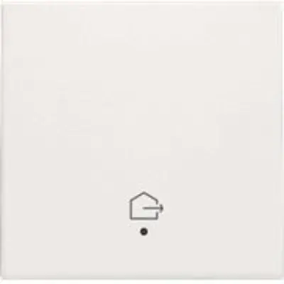 Niko afwerkingsset voor geconnecteerde enkele schakelaar met lens en symbool woning verlaten white (101-32902)