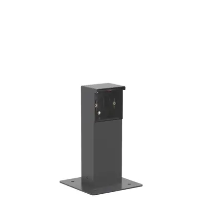 Niko Hydro tuinpaal 1-voudig leeg met grondplaat zwart (761-36910)