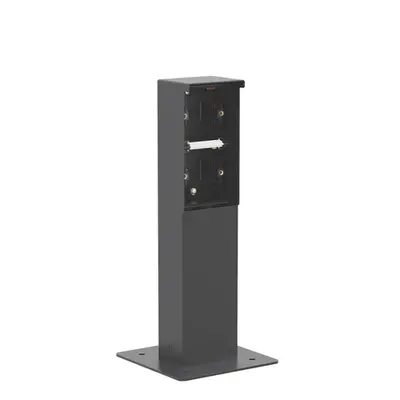 Niko Hydro tuinpaal 2-voudig leeg met grondplaat zwart (761-36920)