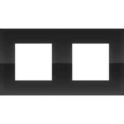 Niko afdekraam 2-voudig Pure liquid black (242-76800)