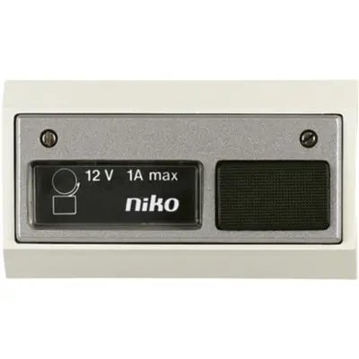 Niko deurbel 12V 1A incl. lamp wit/aluminium (05-540-33)