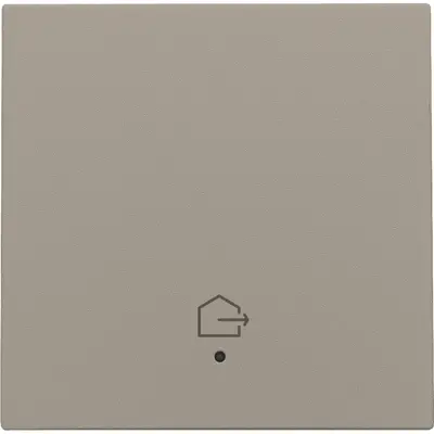 Niko afwerkingsset voor geconnecteerde enkele schakelaar met lens en symbool woning verlaten bronze coated (123-32902)