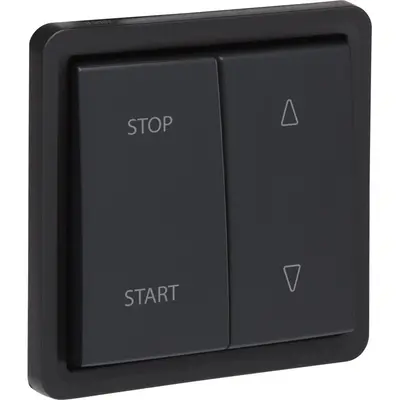 Niko Hydro jaloezie-rolluik schakelaar elektrisch gescheiden insteekklemmen 10A zwart (761-35905)