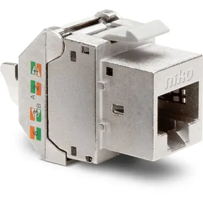 Niko afgeschermde RJ45 data connector STP CAT6A tot 500 MHz geschikt voor PoE (650-45078)
