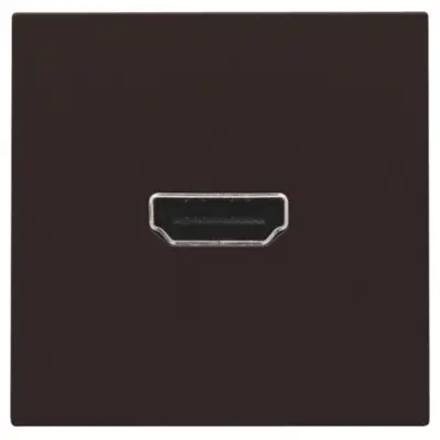 Niko afwerkingsset met HDMI naar HDMI aansluiting dark brown coated (124-69417)