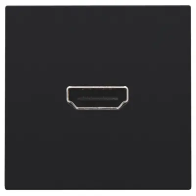 Niko afwerkingsset met HDMI naar HDMI aansluiting piano black coated (200-69417)