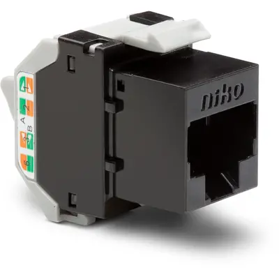 Niko RJ45 data connector UTP CAT6 tot 250 MHz geschikt voor PoE (650-45062)