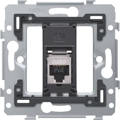 Niko draagring 1x RJ45 STP CAT6 vlakke uitvoering geschikt voor PoE (170-79266)