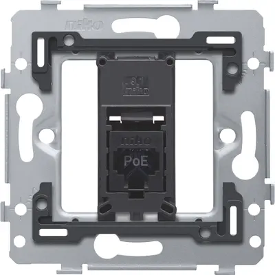 Niko draagring 1x RJ45 UTP Cat.6A vlakke uitvoering geschikt voor PoE (170-79271)