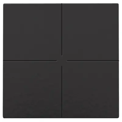 Niko drukknop 4-voudig voor Niko Home Control piano black coated (200-51004)