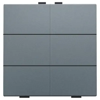 Niko drukknop 6-voudig voor Niko Home Control blue grey coated (220-51006)