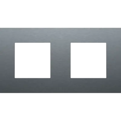 Niko afdekraam 2-voudig Pure alu blue grey brushed (226-76800)