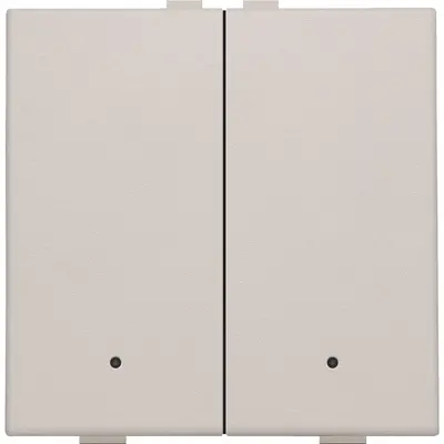 Niko drukknop 2-voudig met LED en comfortsensoren voor Niko Home Control light grey (102-52202)