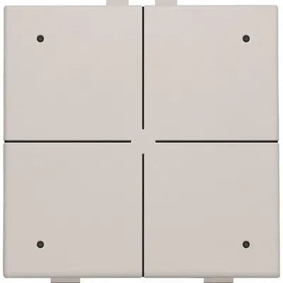 Niko drukknop 4-voudig met LED en comfortsensoren voor Niko Home Control light grey (102-52204)