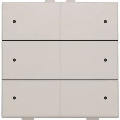 Niko drukknop 6-voudig met LED en comfortsensoren voor Niko Home Control light grey (102-52206)