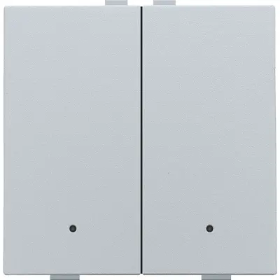 Niko drukknop 2-voudig met LED en comfortsensoren voor Niko Home Control sterling coated (121-52202)