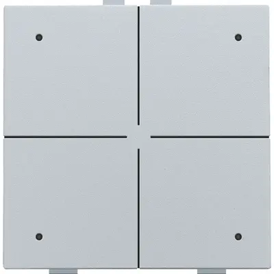 Niko drukknop 4-voudig met LED en comfortsensoren voor Niko Home Control sterling coated (121-52204)