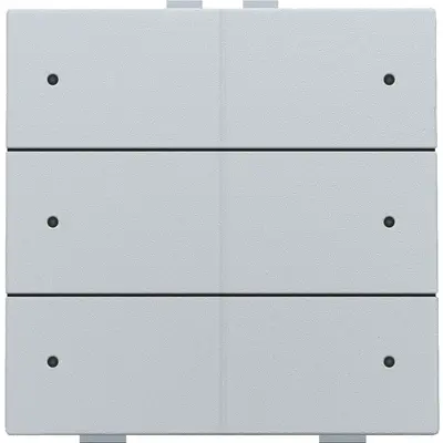 Niko drukknop 6-voudig met LED en comfortsensoren voor Niko Home Control sterling coated (121-52206)