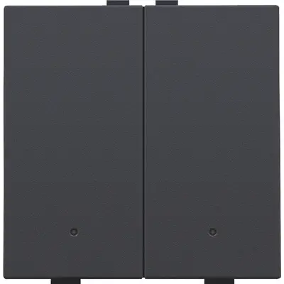 Niko drukknop 2-voudig met LED en comfortsensoren voor Niko Home Control anthracite coated (122-52202)