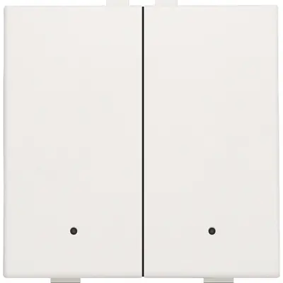 Niko drukknop 2-voudig met LED en comfortsensoren voor Niko Home Control white (101-52202)