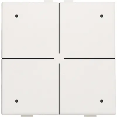 Niko drukknop 4-voudig met LED en comfortsensoren voor Niko Home Control white (101-52204)