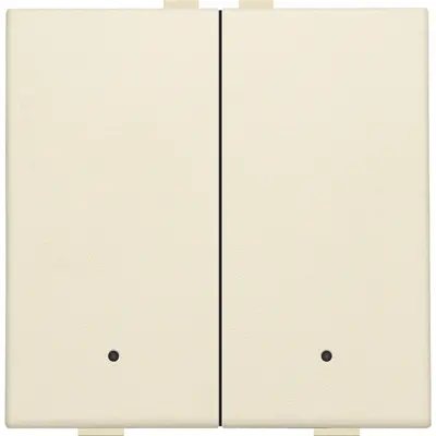 Niko drukknop 2-voudig met LED en comfortsensoren voor Niko Home Control cream (100-52202)