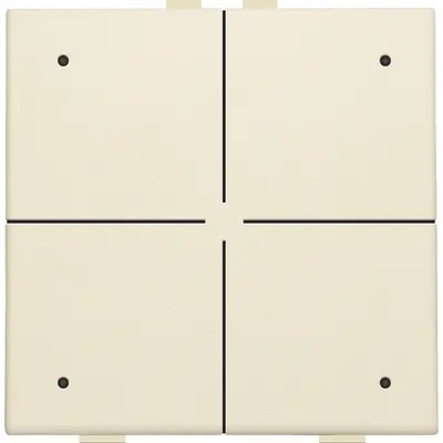 Niko drukknop 4-voudig met LED en comfortsensoren voor Niko Home Control cream (100-52204)
