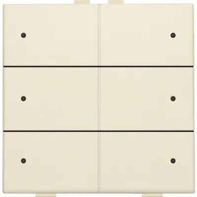 Niko drukknop 6-voudig met LED en comfortsensoren voor Niko Home Control cream (100-52206)