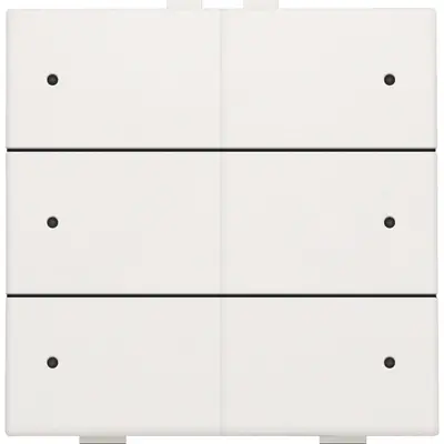 Niko drukknop 6-voudig met LED en comfortsensoren voor Niko Home Control white (101-52206)