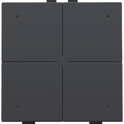 Niko drukknop 4-voudig met LED en comfortsensoren voor Niko Home Control anthracite coated (122-52204)