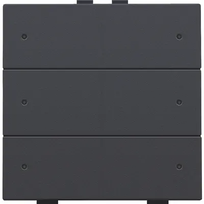 Niko drukknop 6-voudig met LED en comfortsensoren voor Niko Home Control anthracite coated (122-52206)