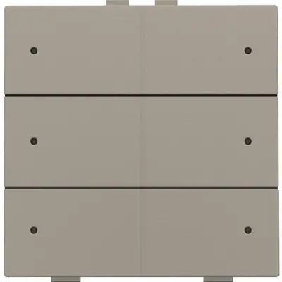 Niko drukknop 6-voudig met LED en comfortsensoren voor Niko Home Control bronze coated (123-52206)