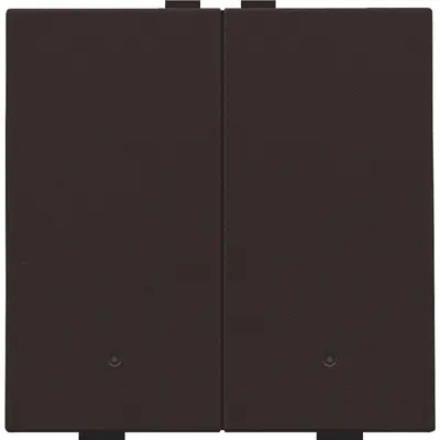 Niko drukknop 2-voudig met LED en comfortsensoren voor Niko Home Control dark brown coated (124-52202)