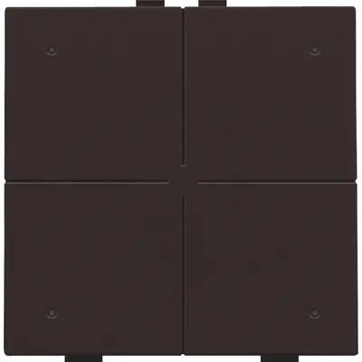 Niko drukknop 4-voudig met LED en comfortsensoren voor Niko Home Control dark brown coated (124-52204)