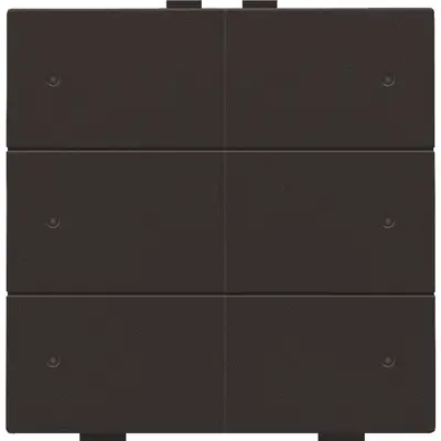 Niko drukknop 6-voudig met LED en comfortsensoren Niko Home Control dark brown coated (124-52206)