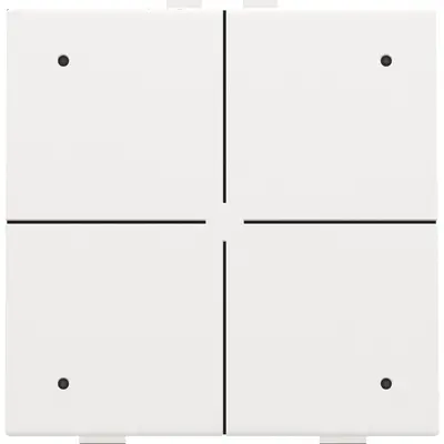 Niko drukknop 4-voudig met LED en comfortsensoren Niko Home Control white coated (154-52204)