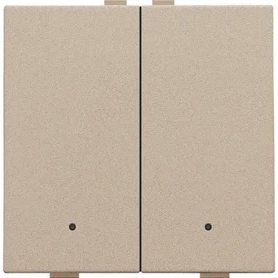 Niko drukknop 2-voudig met LED en comfortsensoren voor Niko Home Control champagne coated (157-52202)