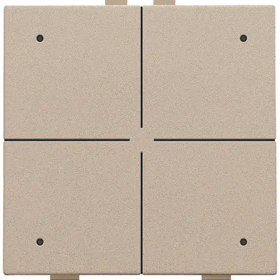 Niko drukknop 4-voudig met LED en comfortsensoren voor Niko Home Control champagne coated (157-52204)