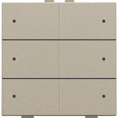 Niko drukknop 6-voudig met LED en comfortsensoren voor Niko Home Control champagne coated (157-52206)