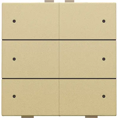 Niko drukknop 6-voudig met LED en comfortsensoren voor Niko Home Control gold coated (221-52206)
