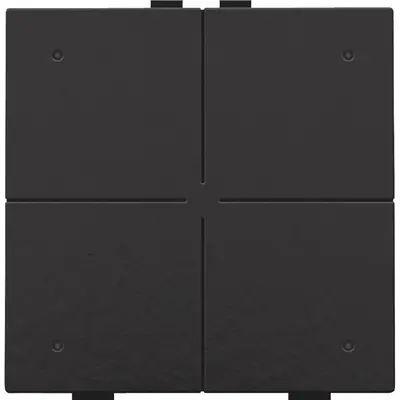 Niko drukknop 4-voudig met LED en comfortsensoren voor Niko Home Control piano black coated (200-52204)