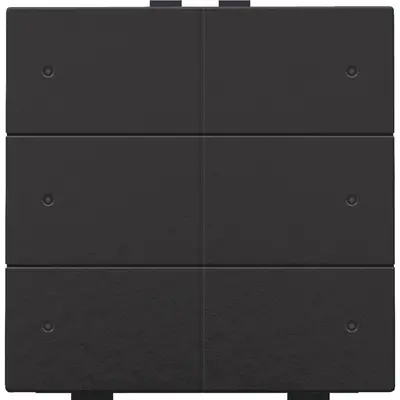 Niko drukknop 6-voudig met LED en comfortsensoren voor Niko Home Control piano black coated (200-52206)