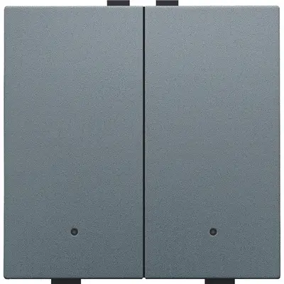 Niko drukknop 2-voudig met LED en comfortsensoren voor Niko Home Control blue grey coated (220-52202)