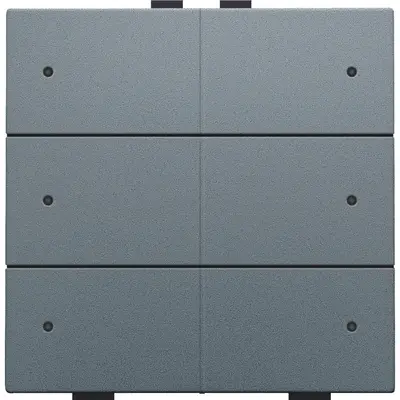 Niko drukknop 6-voudig met LED en comfortsensoren voor Niko Home Control blue grey coated (220-52206)