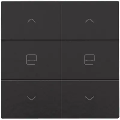 Niko jaloeziebediening 2-voudig voor Niko Home Control piano black coated (200-51036)