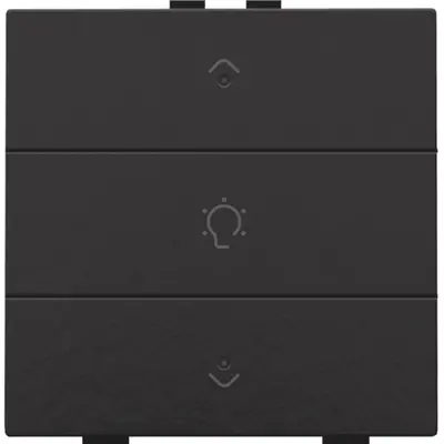 Niko dimbediening 1-voudig met LED en symbool voor Niko Home Control piano black coated (200-52043)