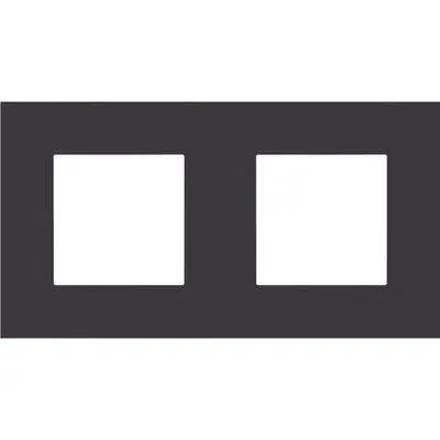 Niko afdekraam 2-voudig Pure alu black brushed (224-76800)