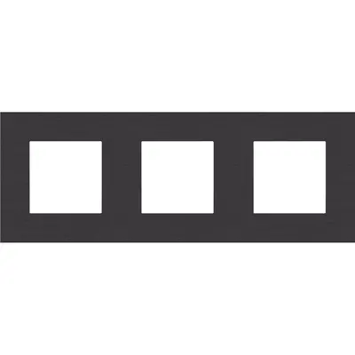 Niko afdekraam 3-voudig Pure alu black brushed (224-76700)