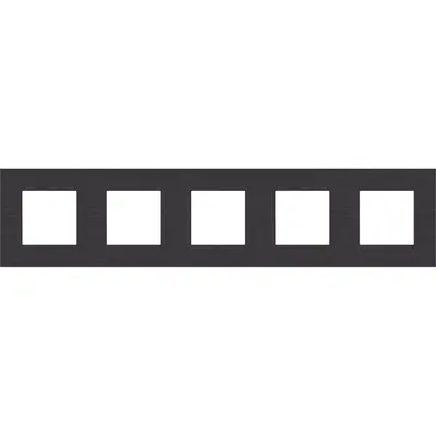 Niko afdekraam 5-voudig Pure alu black brushed (224-76005)